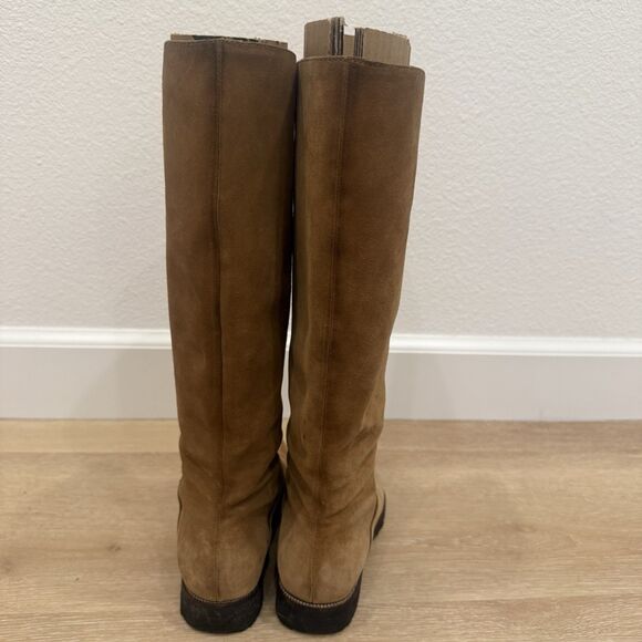 KORS Michael Kors Flat Tan Suede Pull-On Knee-High Boots Sz 6 - Picture 3 of 12